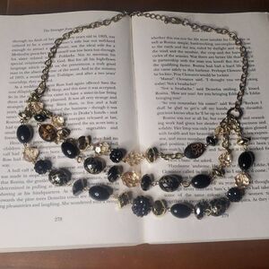 Black and Gold Beaded Necklace